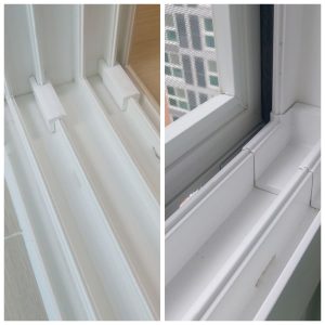 창틀 청소 후